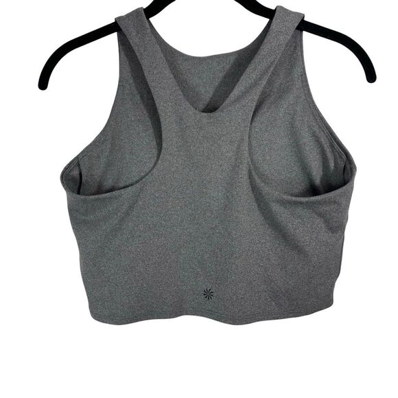 Athleta Insight Rib Tank Top Charcoal Gray Sports Bra Size M - Picture 2 of 4